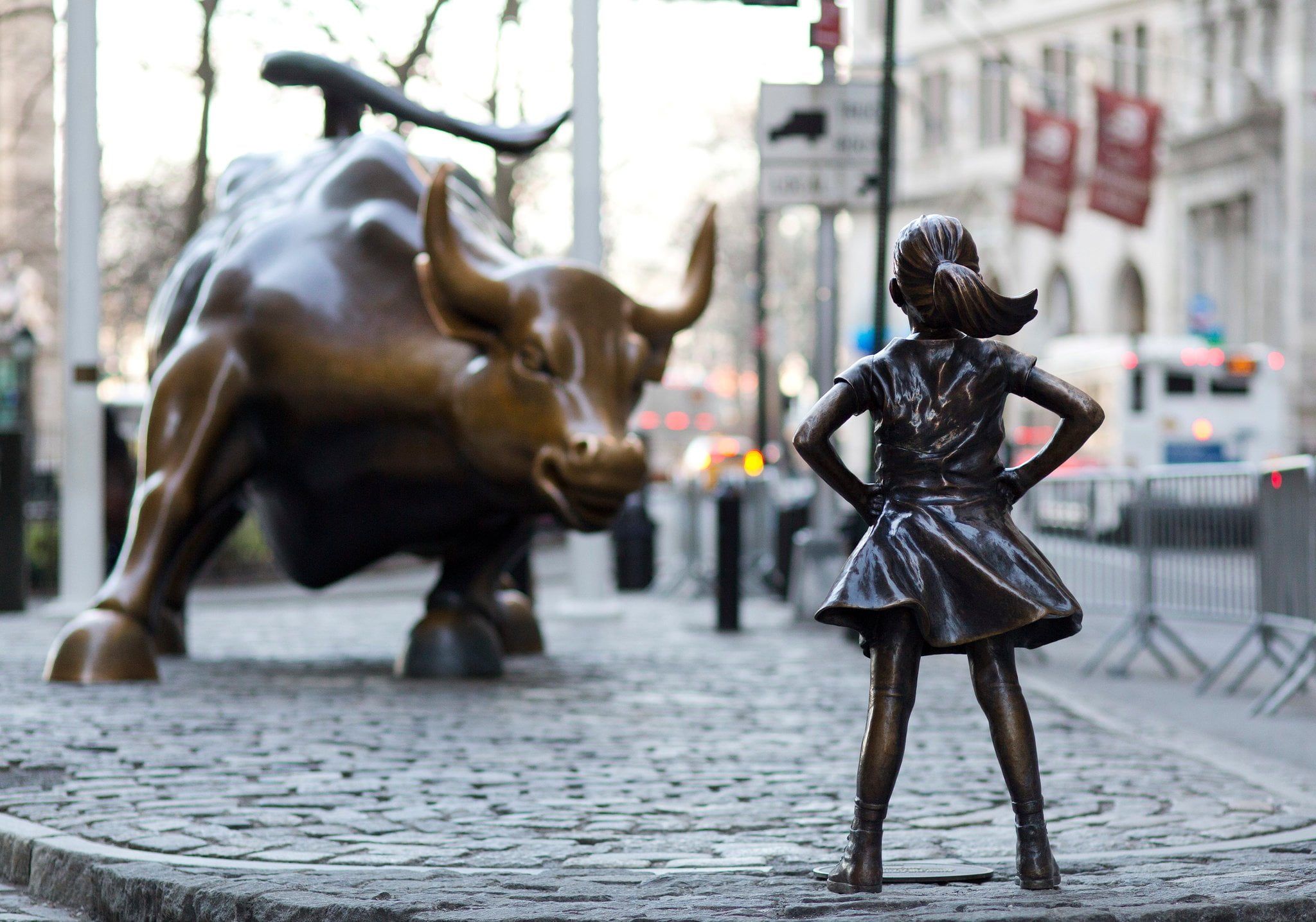 The fearless girl Wall Street