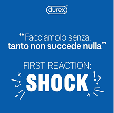 Meme Durex "First reaction shock"