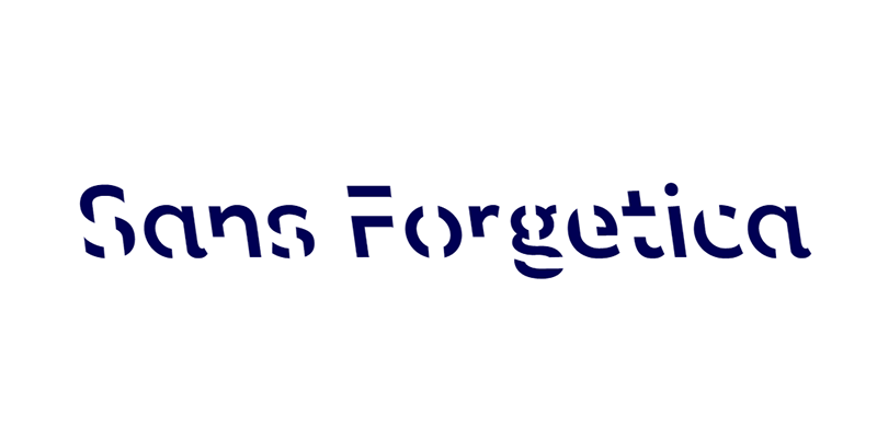 Esempio font Sans Forgetica